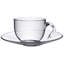 Glass Espresso Cup and Saucer