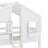 Twin-On-Twin House-Style Bunk Bed Fully Equipped With Roof, Window, Door, Safety Guardrails, And Ladder-352034357