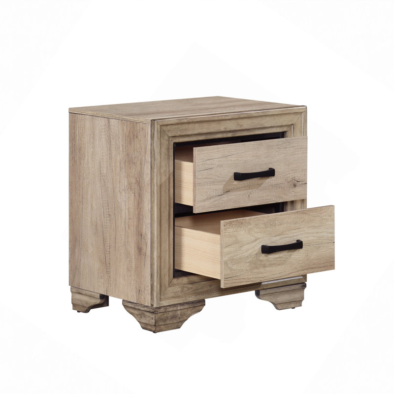 Table de chevet avec 2 tiroirs