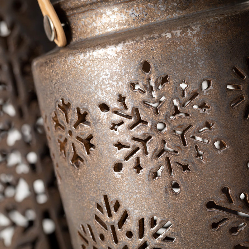 Ensemble de 2 lanternes de Noël percées 8,5 "et 11"