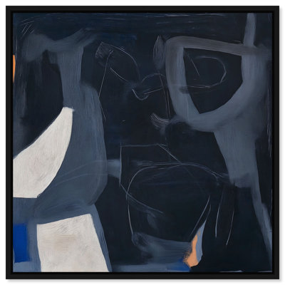 Obscured Voices I Canvas Abstract Print by Oliver Gal, Black Frame, 12 x 12