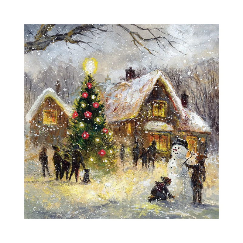 Tree Lighting by Jim Mitchell - Wrapped Canvas Painting, 93.98cm H x 93.98cm W x 1.91cm D
