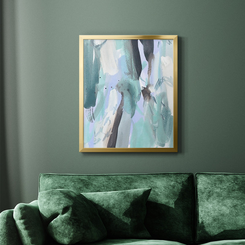 Toile encadrée de qualité supérieure Ocean Crush VI - prête à être accrochée, H 24 po x l 20 po, Or