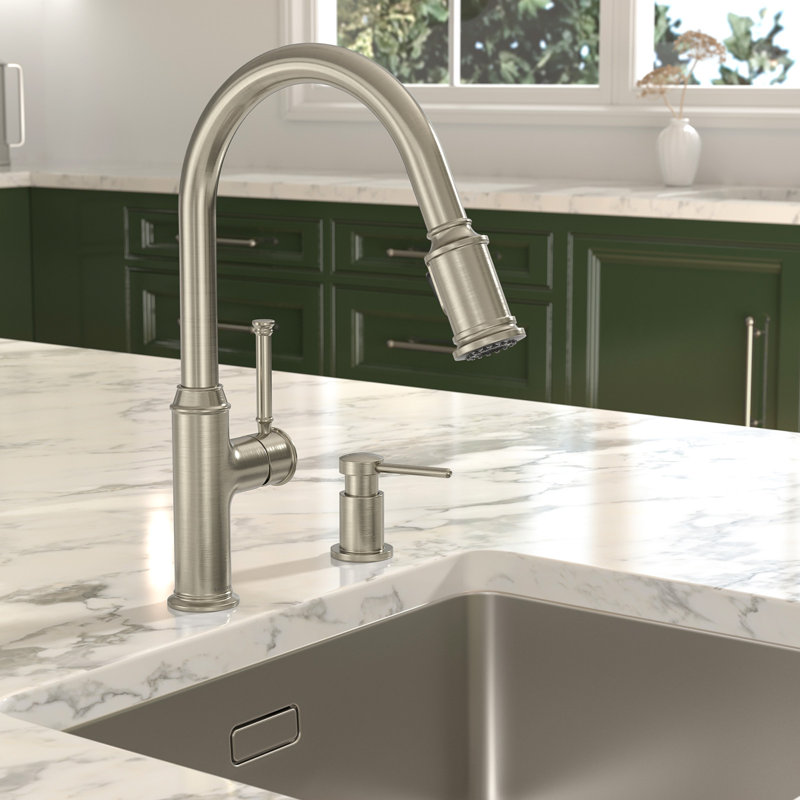 Kitchen Sink Soap Dispenser, Brushed Nickel