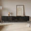Meuble télé Mid-Century moderne, porte coulissante, entièrement assemblé-114660535-114660534