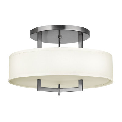 Plafonnier semi-encastré cylindrique à 3 lumières Hampton