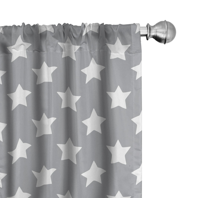 Star Semi-Sheer Rod Pocket Curtain Panels, 28" x 84"