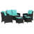 Coussin turquoise / structure noire est en rupture de stock
