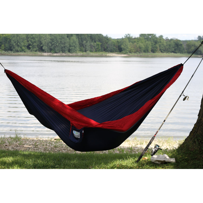 Lucia Double Camping Hammock, Navy / Red, Double