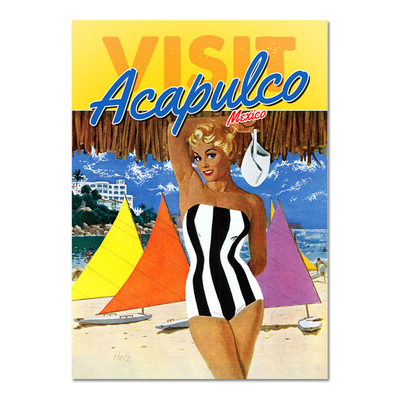 Visita Acapulco by Giallobus - Rectangle Painting