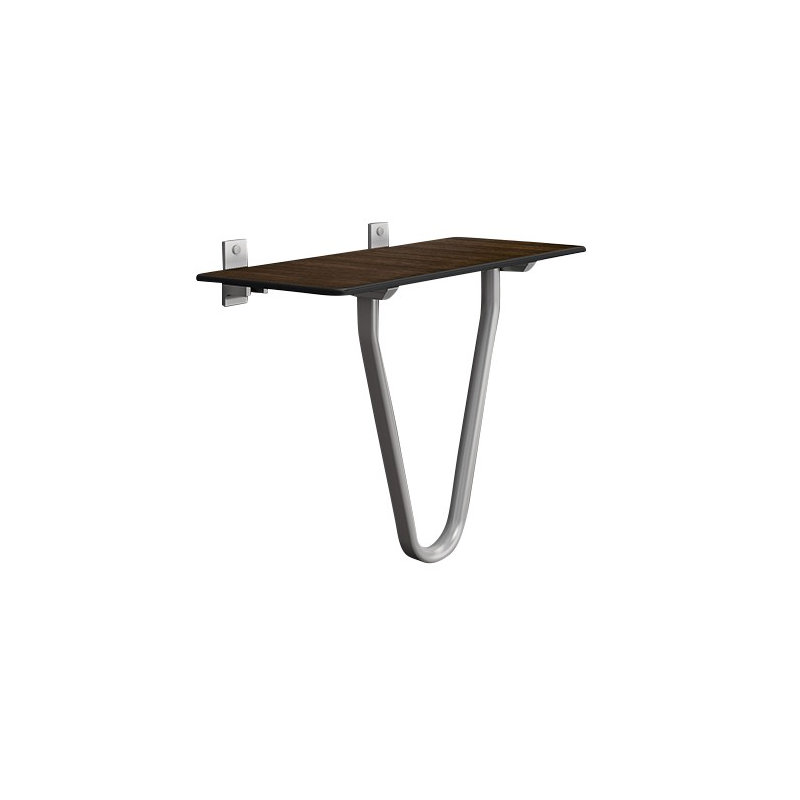 Chassidy Metal Shower Bench, 48.5cm H x 60cm W x 39cm D, Dark Brown