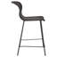 Chaise de comptoir brune en faux rotin (ensemble de 2)