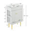 Meuble-lavabo simple autoportant 21,6 po avec plateau en céramique Andri