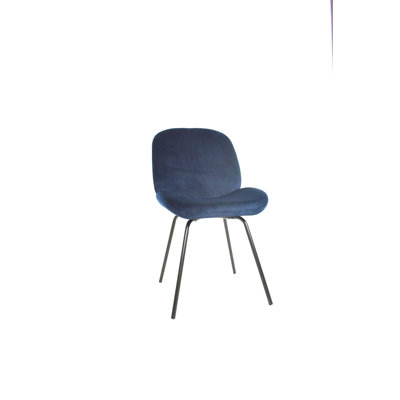 Chaise d'appoint rembourrée en velours Kemontay