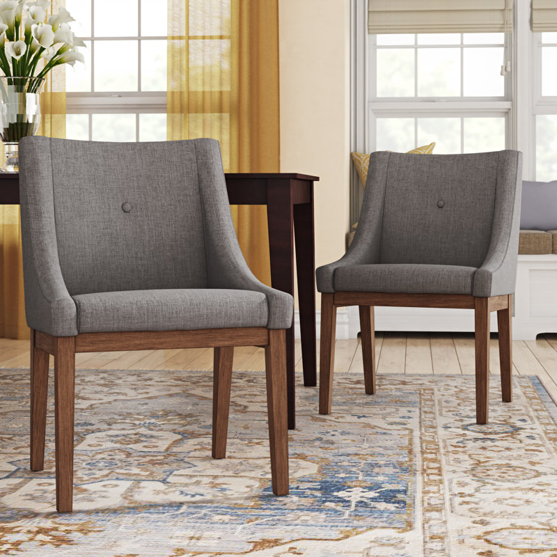 Chaise d'appoint Irving Place, Lin gris, Naturel