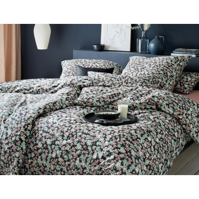 Eco Black 81 TC Reversible Duvet Cover Set