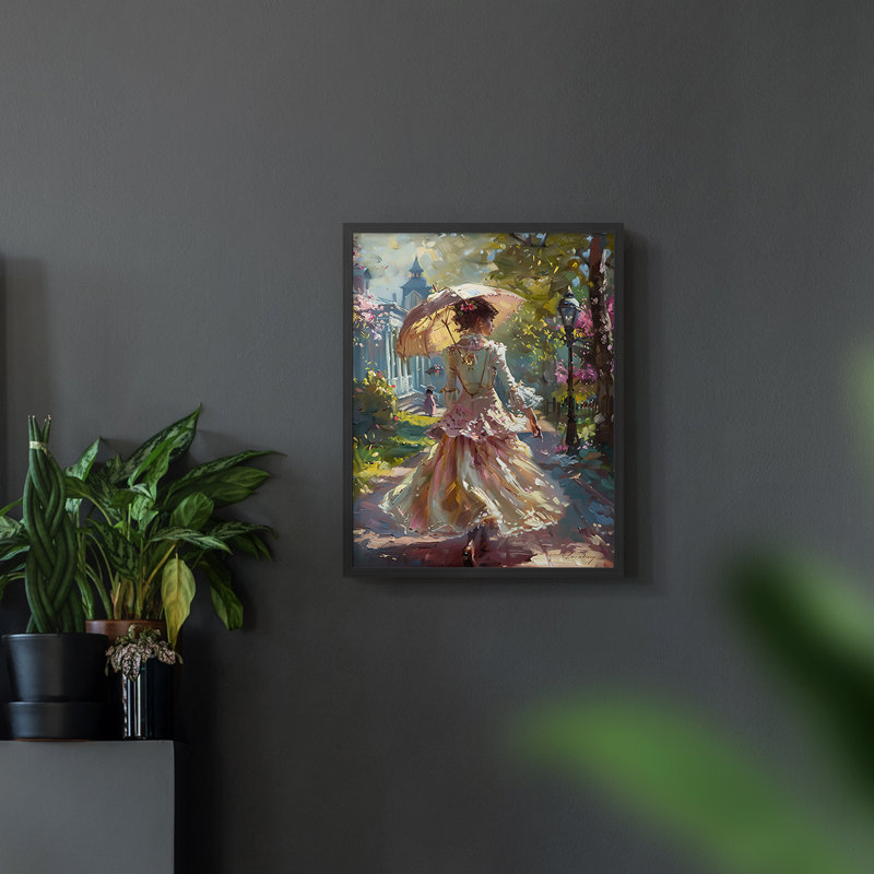 WOMEN-CV III - Reproduction d'art encadrée de qualité supérieure - prête à être accrochée, Noir, H 14 po x l 8 po