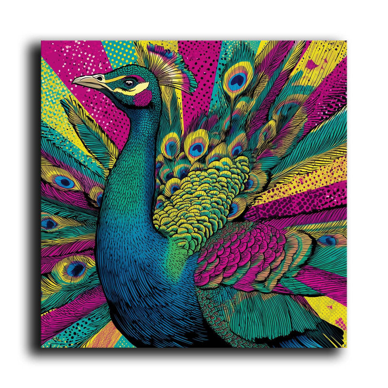 Superbe peinture sur toile décorative de 17,7 po x 17,7 po | 100% toile sur un cadre 100% bois (épaisseur: 1,1 pouce) | Idéal pour la décoration intérieure, le salon, la chambre à coucher et le bureau | Couleurs vibrantes et design moderne