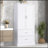 Tall Bathroom Storage Cabinet, Cabinet With Two Doors And Drawers, Adjustable Shelf, MDF Board, White, Two Packages