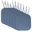 Coussin de chaise antidérapant en mousse à mémoire de forme à chevrons 16 po x 16 po avec attaches-86741169-102879858