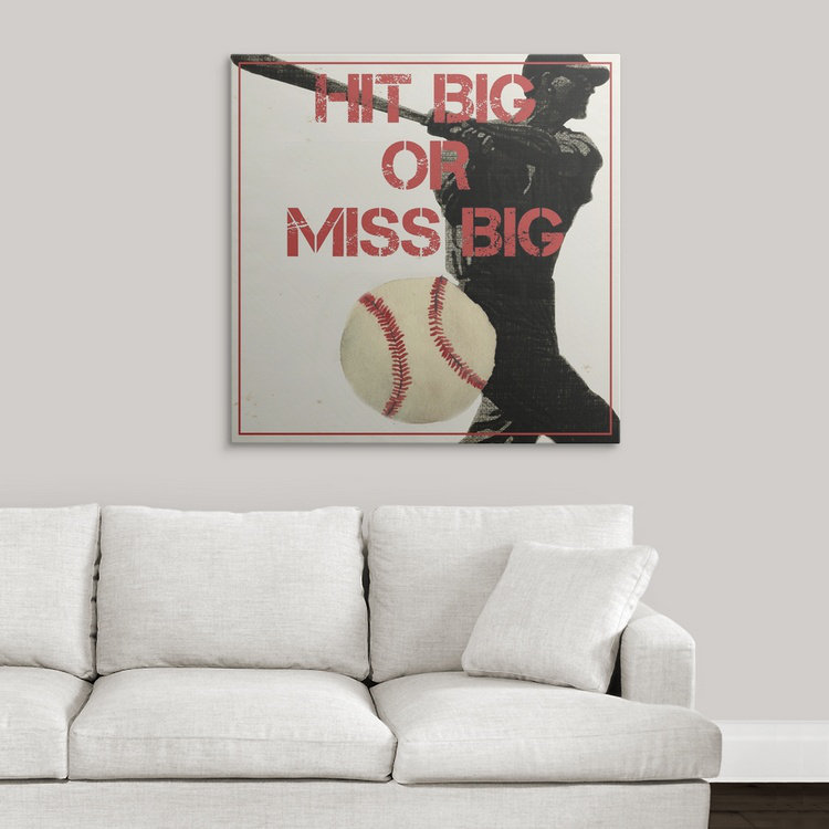 «Sports Epigram IV», Grace Popp, art textuel, H 35 po x l 35 po x P 1,5 po, Toile