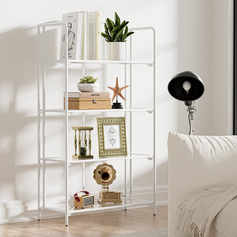 Sylvius Bookcase, Gold, (4 Shelves) 53.2"H x 30.9"W x 12.9"D