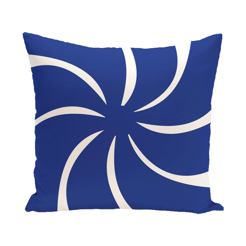 Whirl Of The Season Geometric Reversible Throw Pillow, Royal Blue, 20" H x 20" W