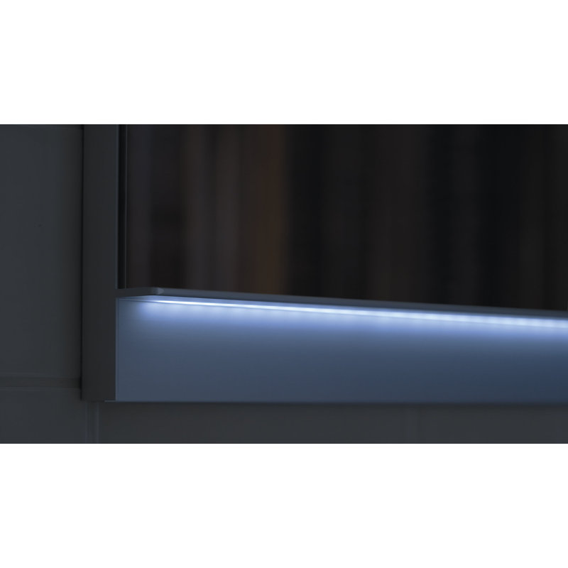 Uplift Series Recessed Frameless Medicine Cabinet with 6 Adjustable Shelves and LED Lighting, 27" x 30" x 6"