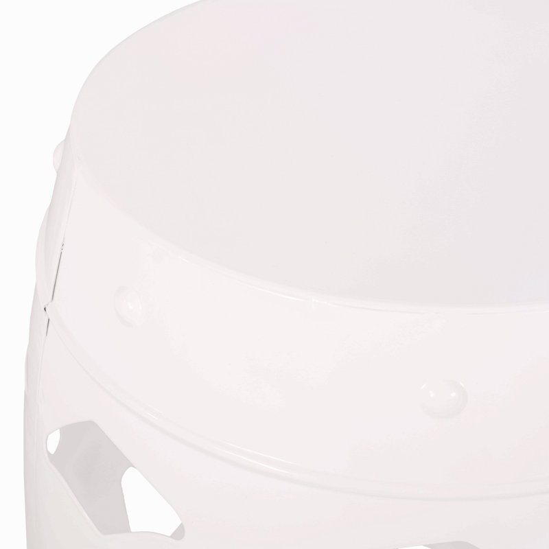 Table de bout en métal - Grand, Blanc