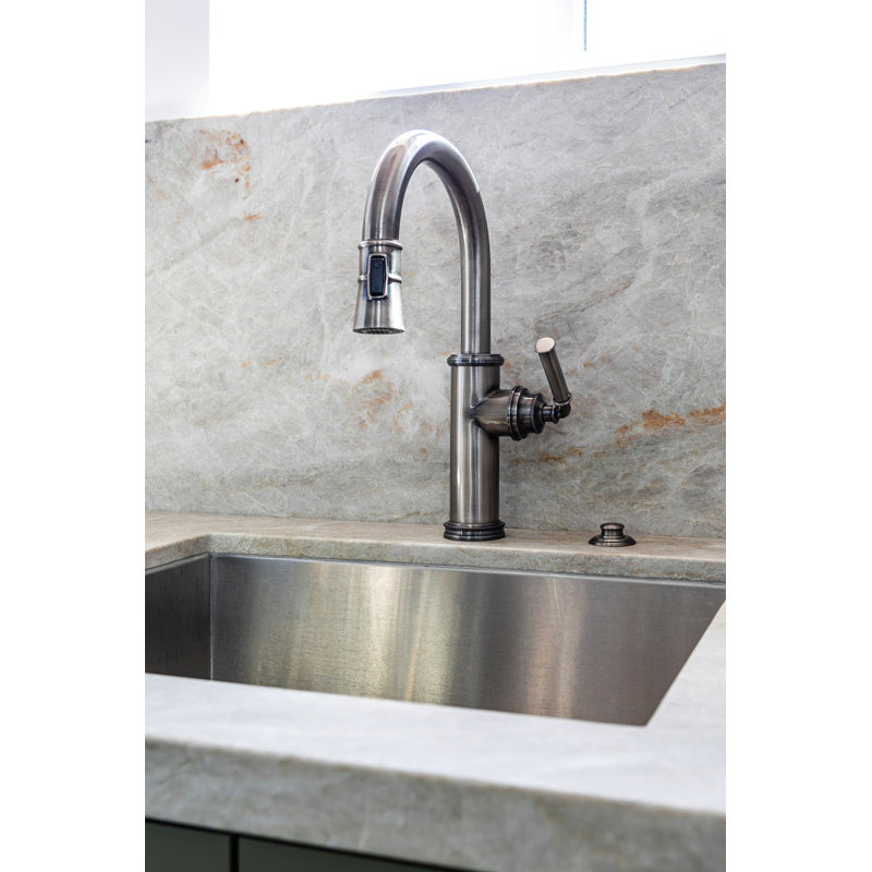 Taft Single Handle Pull Down Bar Faucet, Polished Gold (PVD)
