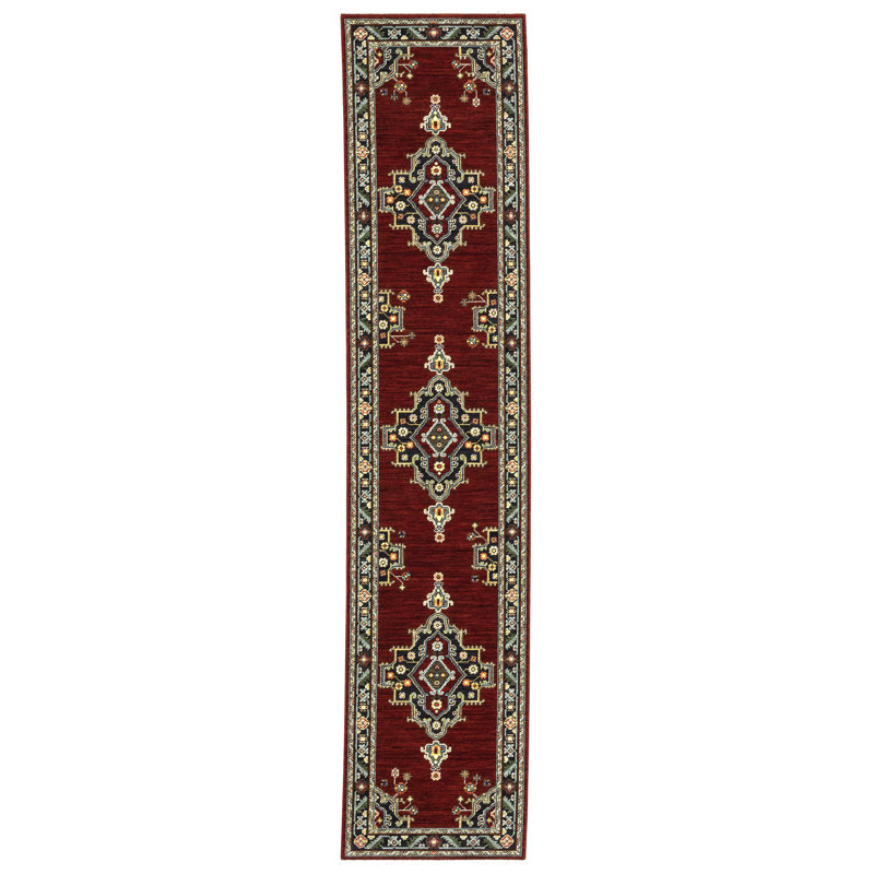 Oaklynn Performance Oriental Indoor Rug, Runner 2'6" x 12'