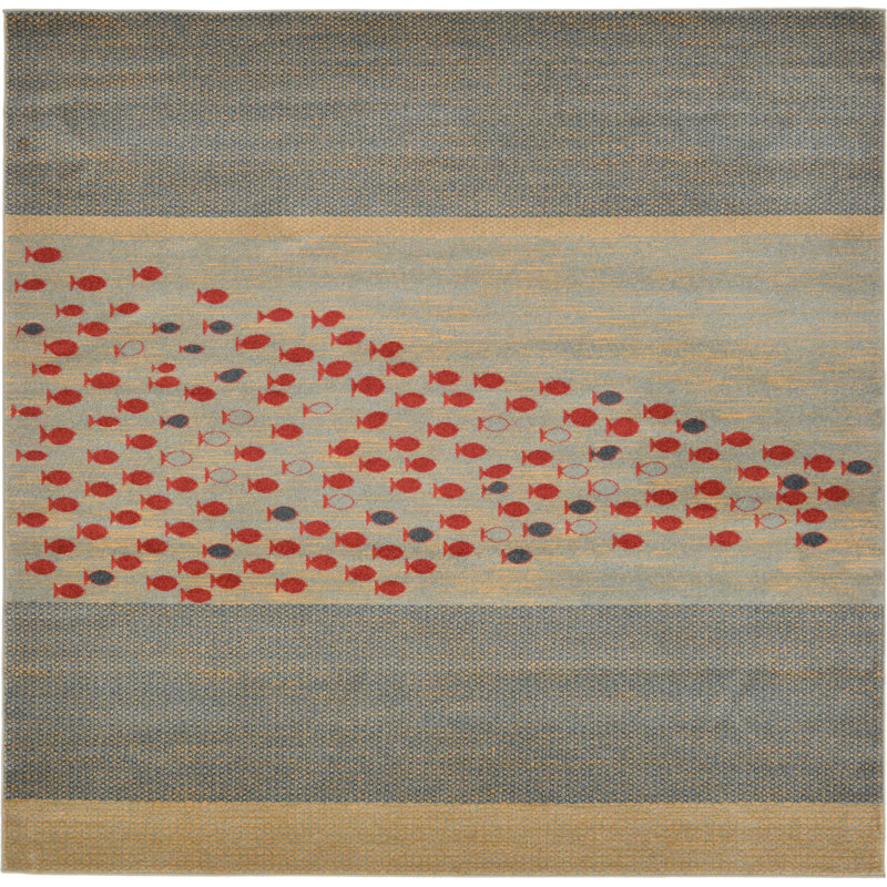 Abrigail Striped Indoor Rug, Square 8'