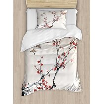 MOTNTD Floral Duvet Cover Twin Soft Cotton Bedding Set Twin