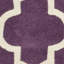 Tapis mauve / ivoire en laine Carolene-574831223