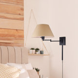 Anastaysia 1 Light Wall Light With Tan Shade