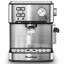Machine à expresso professionnelle à 20 bars avec mousseur à lait, indicateur de pression et réservoir d'eau amovible - Machine à espresso, cappuccino, latte et macchiato - Simple et double, compatible avec dosette