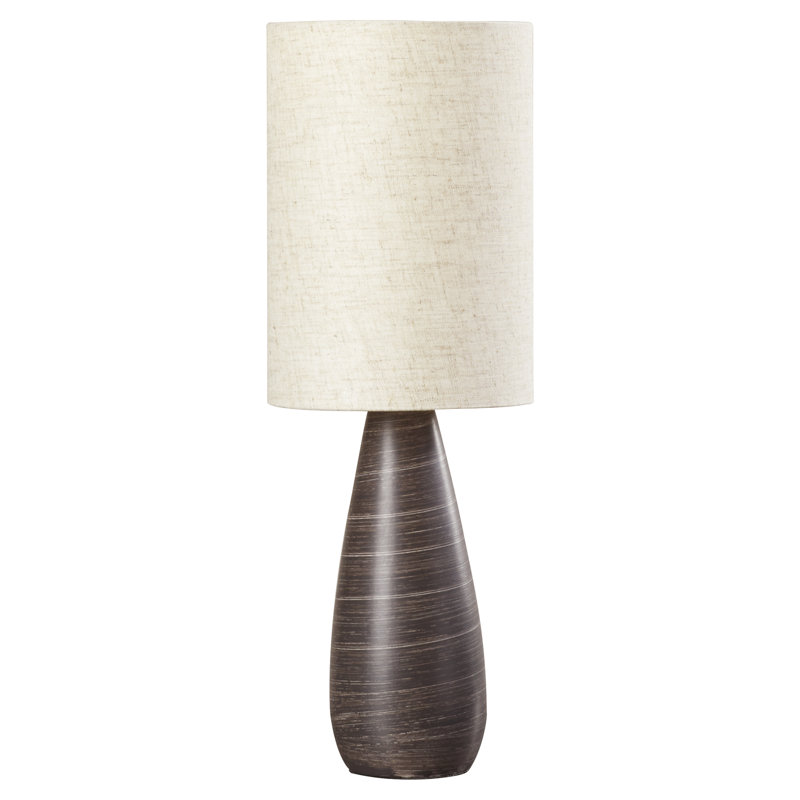 Lampe de table standard Torbert, Blanc, Blanc, H 17 po x l 6 po x P 6 po