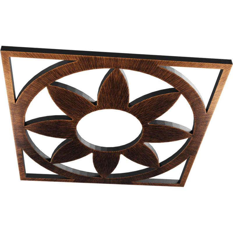 Médaillon de plafond 36 po x P 12 po x P 16 po x P 1 po Cannes, H 20 po x l 20 po x P 0,5 po, Cuivre antique