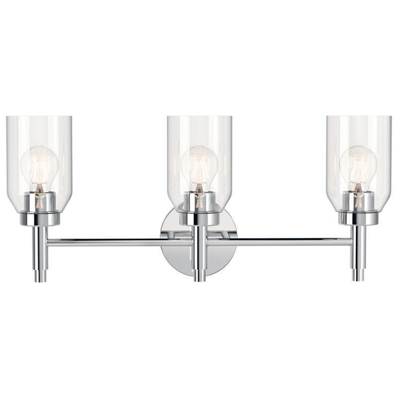 Éclairage de salle de bain 3 lumières à intensité variable Clairessa, Chrome