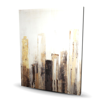 Earthy Tones City - Art industriel sur toile pour la décoration intérieure