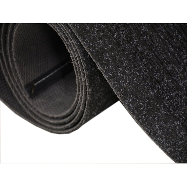 Light Weight Indoor / Outdoor Slip Resistant Charcoal Rug Ebern Designs Rug Size: Runner 3' x 15