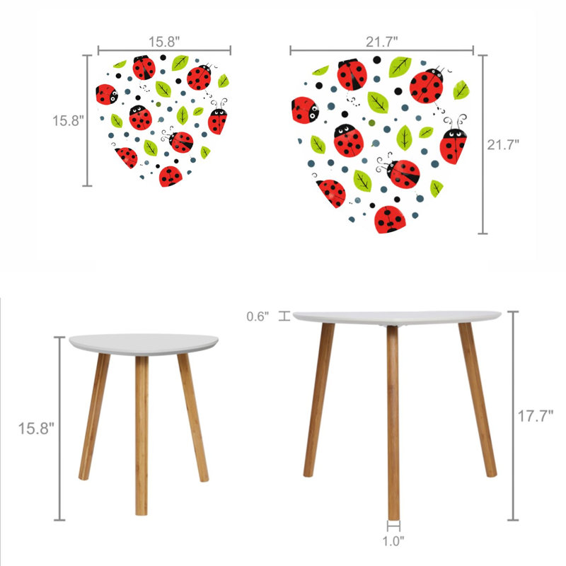 Ensemble de 2 tables basses gigognes Triangle