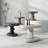 Jahmaal Curved Glossy Pedestal Side Table-1850944285
