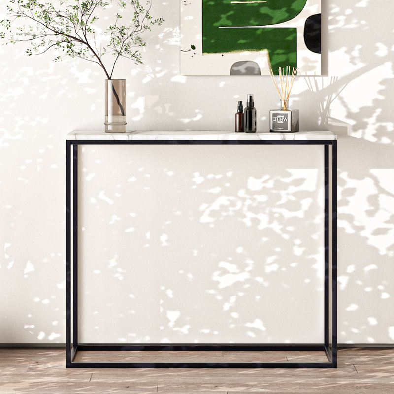 Forelli 41.33'' Console Table, Dark Gray