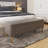 Derryberry Ottoman Storage Bench. Grey Button Tufted Linen Fabric Upholstered. 2 Leg Options Included.
