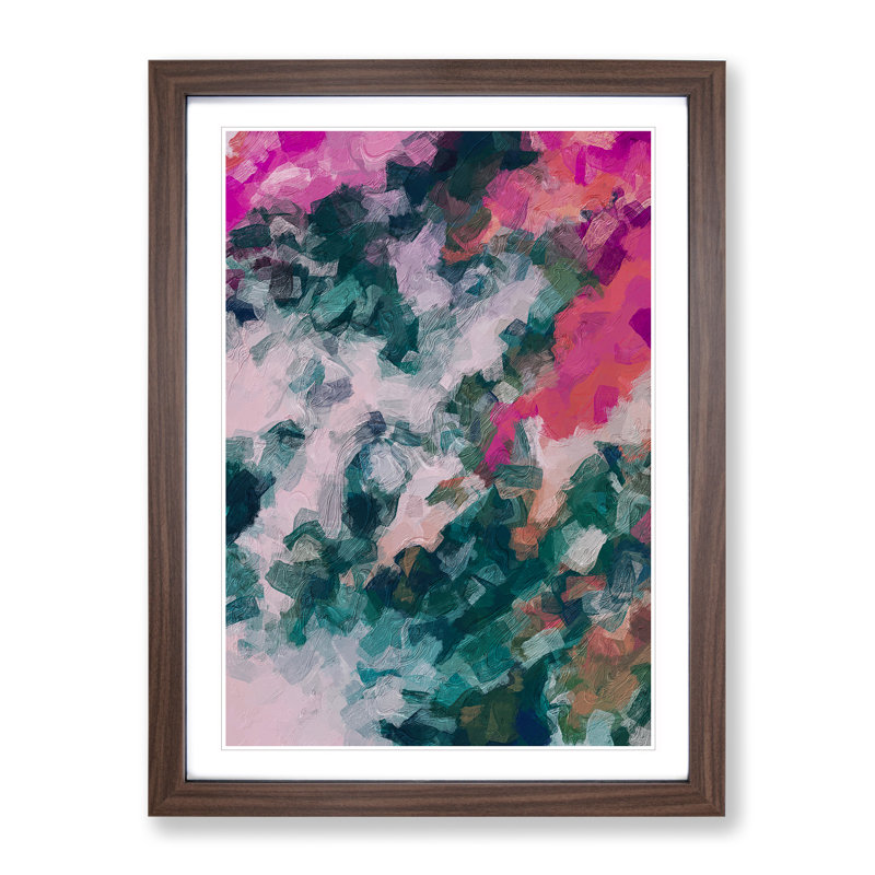 Stunning Inspiration Abstract - Wall Art, 36cm H x 27cm W, Walnut Framed Paper, White