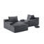Canapé-lit modulaire surdimensionné en flanelle de fourrure de lapin avec compression Boneless-892719189