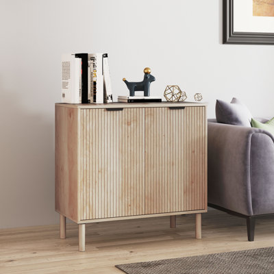 Accent Cabinet, Storage Cabinet with Adjustable Shelf, Oak