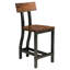 Chaises à hauteur de comptoir 2 pièces, industriel rustique, brun et bronze industriel et chaises, 2 pièces, meubles en bois industriel