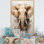 «Tusked Elephant Portrait» sur toile